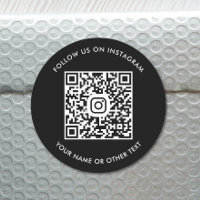 Modernes Instagramm QR Code Black