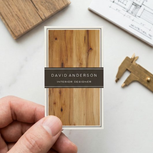 Modernes Interieur Design Stilvolle Holzkörner Visitenkarte