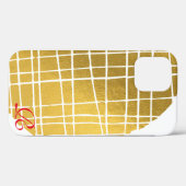 Modernes iPhone-Case für Gold und Monogram Case-Mate iPhone Hülle (Rückseite (Horizontal))