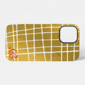 Modernes iPhone-Case für Gold und Monogram iPhone Hülle (Rückseite (Horizontal))