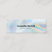 Modernes Iridescent Salon Beautician Makeup Mini Visitenkarte (Vorderseite)