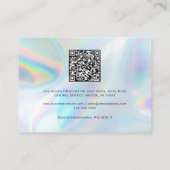 Modernes Iridesing Minimalistisch Beruflich Visitenkarte (Rückseite)