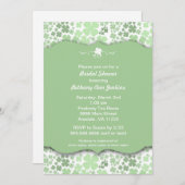 Modernes irisches Brautparty Einladung mit Kleebla (Vorne/Hinten)
