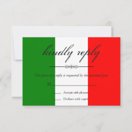 Modernes Italien - RSVP für Hochzeiten Karte