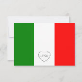 Modernes Italien - RSVP für Hochzeiten Karte (Rückseite)