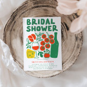 Modernes italienisches Brautparty Einladung