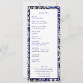 Modernes italienisches Hochzeitsprogramm (Rückseite)