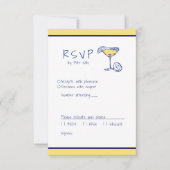 Modernes italienisches Limoncello RSVP Karte (Vorderseite)