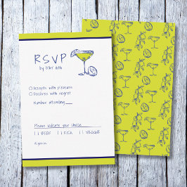 Modernes italienisches Limoncello RSVP Karte