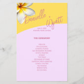 Modernes italienisches Sommer-Hochzeitsprogramm Flyer (Vorne)