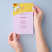 Modernes italienisches Sommer-Hochzeitsprogramm Flyer (Handgriff)