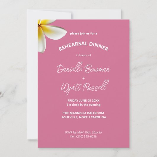 Modernes italienisches Sommerabendessen Probe Einladung (Vorderseite)