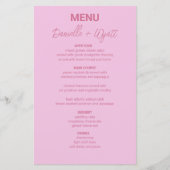 Modernes italienisches Sommerbudget Hochzeitsmenü (Vorderseite)