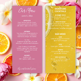 Modernes italienisches Sommermenü Menükarte