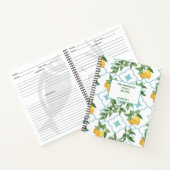 Modernes Italienisches Tile Lemon Familienrezeptbu Notizblock (Innenseite)