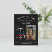 Modernes JA SIE KANN Glückwunsch STEM Graduate Ankündigungspostkarte (Stehend Vorderseite)