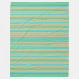 Modernes Jade Green Stripe Fleece Blanket