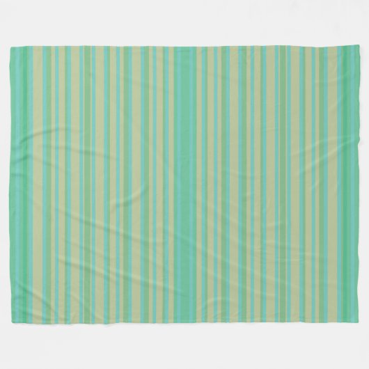Modernes Jade Green Stripe Fleece Blanket (Vorderseite (Horizontal))
