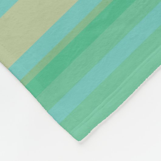 Modernes Jade Green Stripe Fleece Blanket (Ecke)