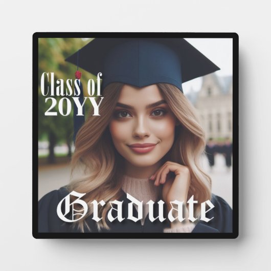 Modernes Jahr der Foto-Klasse für einfache Abschlu Fotoplatte (Vorderseite)