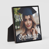 Modernes Jahr der Foto-Klasse für einfache Abschlu Fotoplatte (Vorderseite)