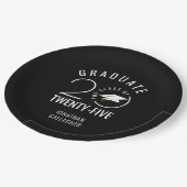 Modernes Jahr der Schwarzen Stylist im Abschluss Pappteller (Schrägansicht)