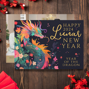 Modernes Jahr des Drachen Chinesisches Neujahrsfes Feiertagskarte