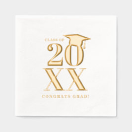 Modernes Jahr des einfachen Abschlusses Servietten Mit Folie