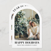 Modernes Jahr im Review Weihnachtsgeschoss Einladung (Vorne/Hinten)