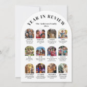 Modernes Jahr im Review Weihnachtsgeschoss Einladung (Rückseite)