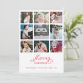 Modernes Jahr im Überblick 9 FotoCollage Holiday C Einladung (Stehend Vorderseite)