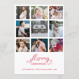 Modernes Jahr im Überblick 9 FotoCollage Holiday C Einladung