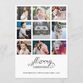 Modernes Jahr im Überblick 9 FotoCollage Holiday C Einladung