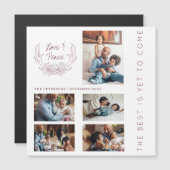 Modernes Jahr im Überblick Foto Collage Winterurla Magnetkarte (Vorne/Hinten)