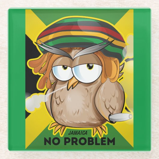 Modernes Jamaika kein Problem Funny Glasuntersetzer (Vorderseite)