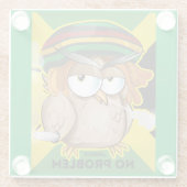 Modernes Jamaika kein Problem Funny Glasuntersetzer (Rückseite)