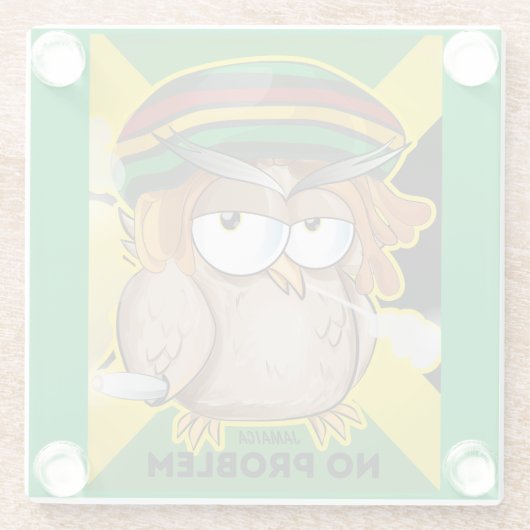 Modernes Jamaika kein Problem Funny Glasuntersetzer (Rückseite)