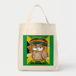 Modernes Jamaika kein Problem Funny Smoking Owl Tragetasche