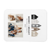 Modernes Japan Weihnachten Nordische Häuser 3 Foto Magnet (Horizontal)