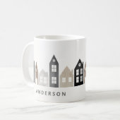 Modernes Japan Weihnachten Nordische Häuser Urlaub Kaffeetasse (Vorderseite Links)