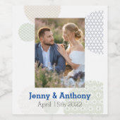 Modernes japanisches Papiermuster Weinetikett (Einzelnes Label)