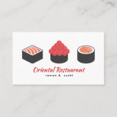 Modernes japanisches Restaurant Sushi Nigiri Gunka Visitenkarte (Vorderseite)