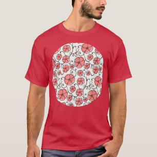 Modernes japanisches Sakura-Blume-Muster T-Shirt