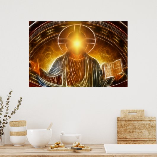 modernes Jesus-Poster Poster (Küche)