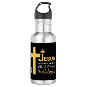 Modernes JESUS RANSOMED ME Christlich Edelstahlflasche