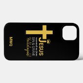 Modernes JESUS RANSOMED ME Christlich Monogram Case-Mate iPhone Hülle (Rückseite (Horizontal))