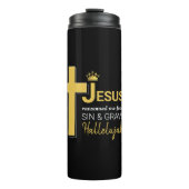 Modernes JESUS RANSOMED ME Christlich Thermosbecher (Vorderseite)