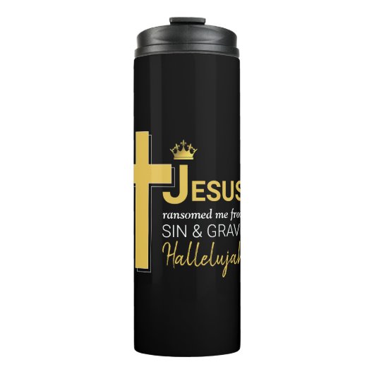 Modernes JESUS RANSOMED ME Christlich Thermosbecher (Vorderseite)