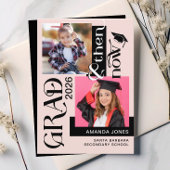 Modernes Jetzt & Dann Abschluss 2 Foto Ankündigung