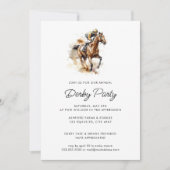Modernes Jockey Race Horse Derby Party Einladung (Vorderseite)